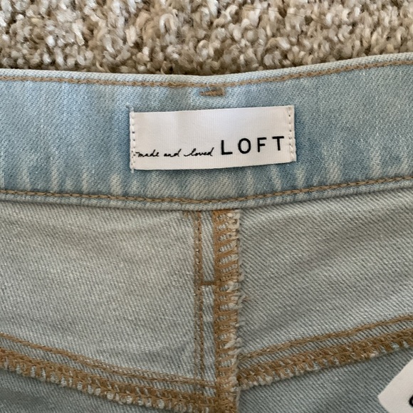 Loft High Rise Straight Cropped Light Wash Jeans - Picture 3 of 6